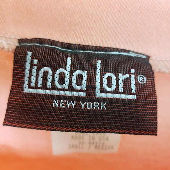 Linda Lori Women's Vintage Peach Floral Short Sleeve Top Blouse Tee Shirt - Picture 11 of 12